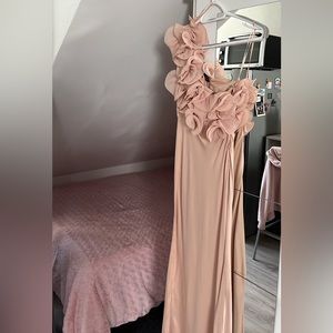 Pink satin dress